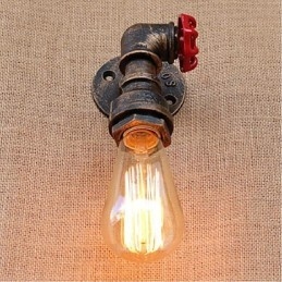 Nostalgi Enkel Vannrør Dekorativ Liten Vegglampe Vegglampe