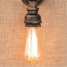 Nostalgi Enkel Vannrør Dekorativ Liten Vegglampe Vegglampe