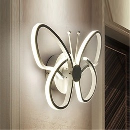 Moderne Vegglamper Sommerfuglform Kreativ Metall Akryl Stue Gang Soverom Hotellrom Nattbordslampe