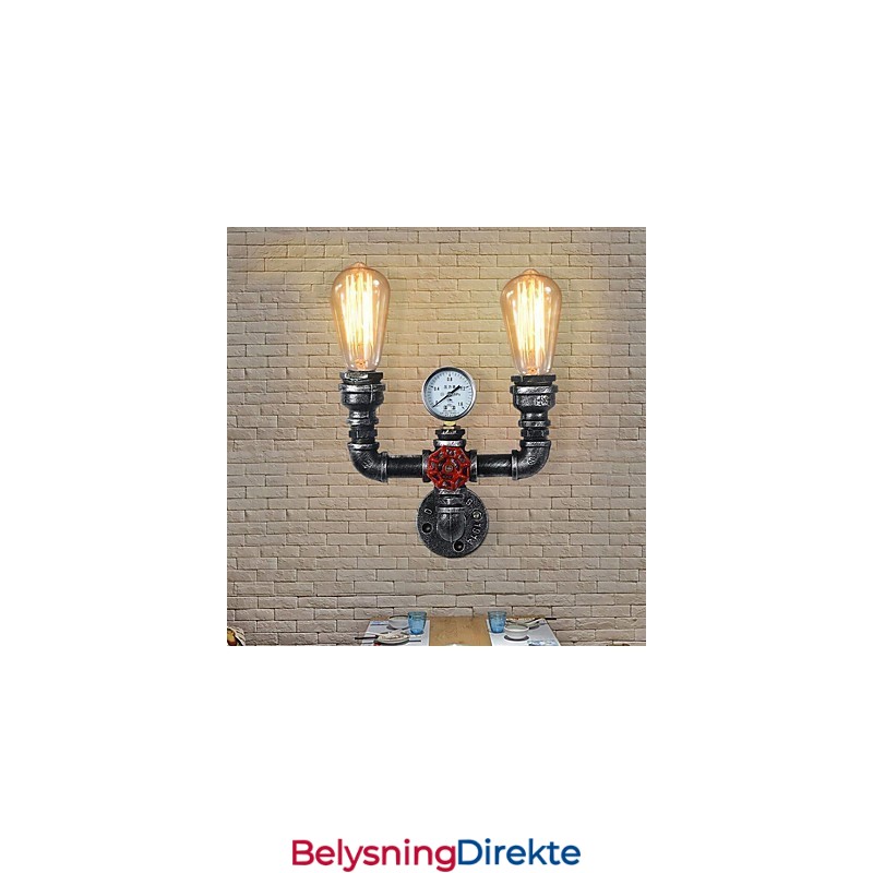 2 Hoder Vintage Industrielle Metallvegglamper Restaurant Kafé Bar Dekorasjonsbelysning