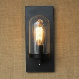 Kreativ Moderne Minimalistisk Restaurantbar Amerikansk Landlig Midtgangstrapp Edison Vegglampe Med Enkelt Hode I Glass