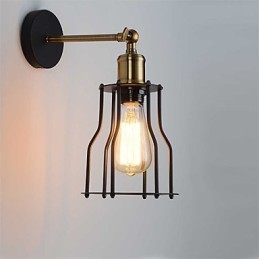 Loft Vintage Vegglamper Industriell Edison Fashion Simplicity Vegglampe Metallsokkel