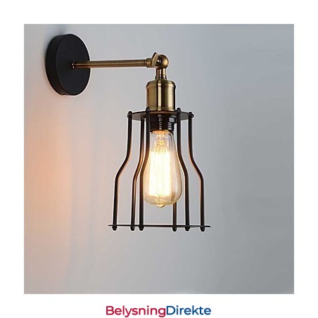 Loft Vintage Vegglamper Industriell Edison Fashion Simplicity Vegglampe Metallsokkel