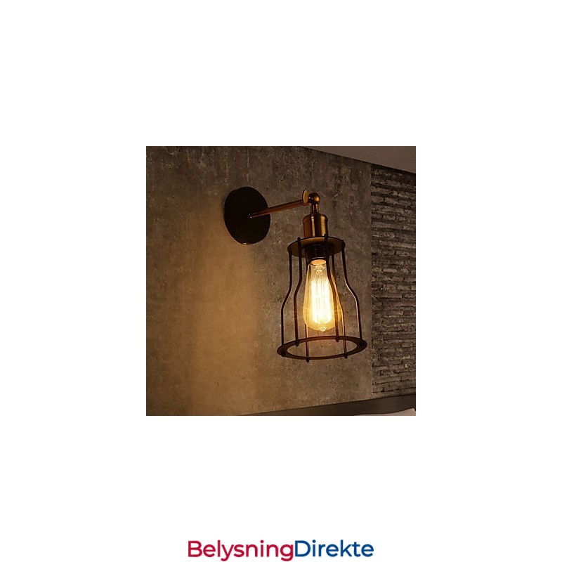 Loft Vintage Vegglamper Industriell Edison Fashion Simplicity Vegglampe Metallsokkel