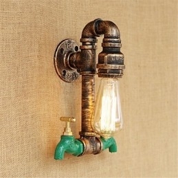 Landlig Retro-Maleri For Mini-Stil Omgivelseslys Vegglampe
