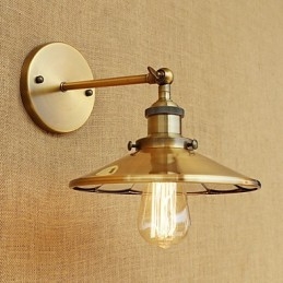 Rustikk Lodge Country Retro Galvanisert Funksjon For Mini-Stil Omgivende Lys Vegglampetter