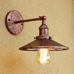 Rustikk Lodge Country Retro Galvanisert Funksjon For Mini-Stil Omgivende Lys Vegglampetter