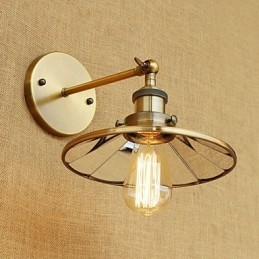 Rustikk Lodge Country Retro Galvanisert Funksjon For Mini-Stil Omgivende Lys Vegglampetter