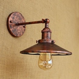 Rustikk Lodge Country Retro Galvanisert Funksjon For Mini-Stil Omgivende Lys Vegglampetter