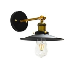Mal Enkeltvegg Jernvegglampe Dum Svart Lyssabellampe På Veggen