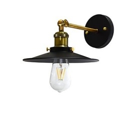 Mal Enkeltvegg Jernvegglampe Dum Svart Lyssabellampe På Veggen