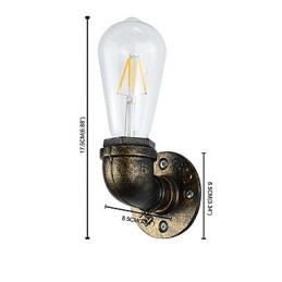 Rustikk Hytte Tradisjonell Klassisk Antikk Messingfunksjon For Omgivelseslys Vegglampe Vegglampe