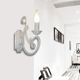 Stearinlyslampe Nattbordslampe Vegglampe Jernkorridor Kreativ Pastoral Speillampe