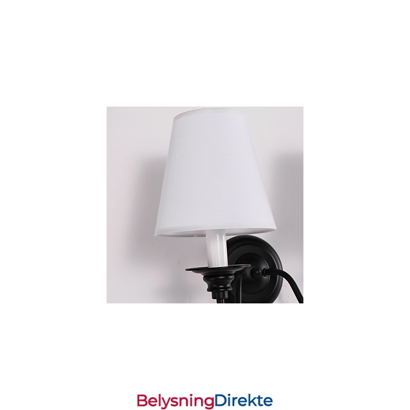 Rustikk Hytte Sort Oksidfinish Funksjon For Øyebeskyttelse Omgivelseslys Vegglampe Vegglampe