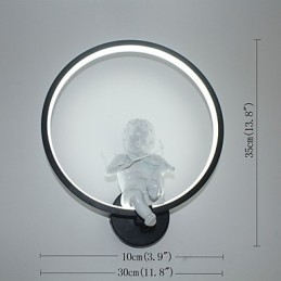 Vegglampe Moderne Kreativ Personlighetslampe Designer Angel Dekorasjonslampe Aluminium Integrert Korridor Vegglampe