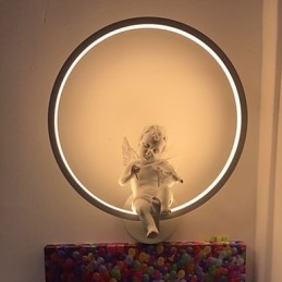 Vegglampe Moderne Kreativ Personlighetslampe Designer Angel Dekorasjonslampe Aluminium Integrert Korridor Vegglampe