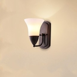 Rustikk Hytte Sort Oksidfinish Funksjon For Øyebeskyttelse Omgivelseslys Vegglampe Vegglampe