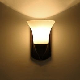 Rustikk Hytte Sort Oksidfinish Funksjon For Øyebeskyttelse Omgivelseslys Vegglampe Vegglampe