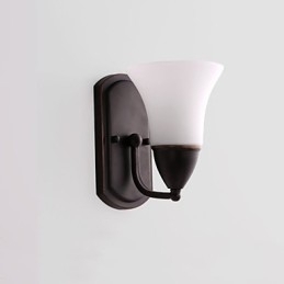 Rustikk Hytte Sort Oksidfinish Funksjon For Øyebeskyttelse Omgivelseslys Vegglampe Vegglampe