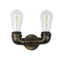 Rustikk Hytte Tradisjonell Klassisk Antikk Messing Vegglampe Vegglampe