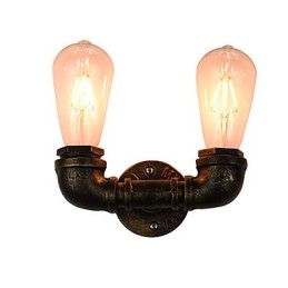 Rustikk Hytte Tradisjonell Klassisk Antikk Messing Vegglampe Vegglampe