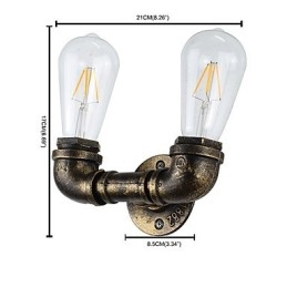 Rustikk Hytte Tradisjonell Klassisk Antikk Messing Vegglampe Vegglampe