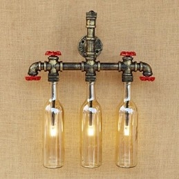 Vintage Landlig Antikk Bronse Omgivelseslys Vegglampe Vegglampe