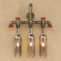 Vintage Landlig Antikk Bronse Omgivelseslys Vegglampe Vegglampe
