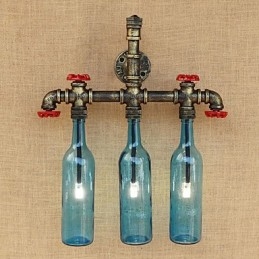 Vintage Landlig Antikk Bronse Omgivelseslys Vegglampe Vegglampe