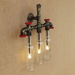 Vintage Landlig Antikk Bronse Omgivelseslys Vegglampe Vegglampe
