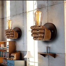 Industriell Vegglampe I Loftstil, Kafé, Vegglampe I Harpiks, Antikk Vintage, Retro-Maleri, Mini-Stil, Omgivelseslys, Vegglampe I Vegg