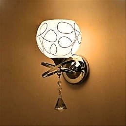 Nattbordslampe Til Hotellrom Moderne Minimalistisk Glassvegglampe