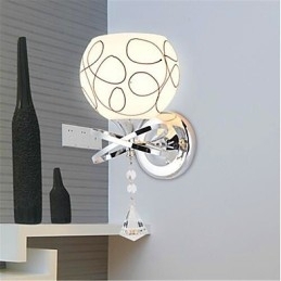 Nattbordslampe Til Hotellrom Moderne Minimalistisk Glassvegglampe
