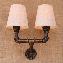 Rustikk Lodge Messingdetalj For Omgivelseslys Vegglampe Vegglampe