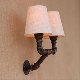Rustikk Lodge Messingdetalj For Omgivelseslys Vegglampe Vegglampe