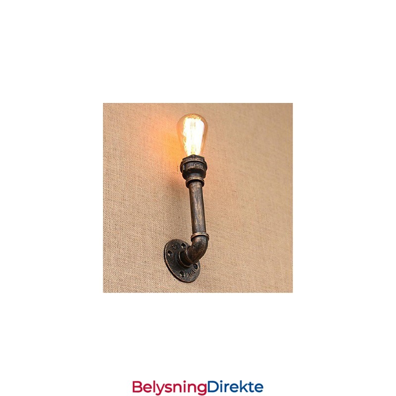 Nostalgi Enkel Vannrør Dekorativ Liten Vegglampe Vegglampe