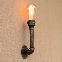 Nostalgi Enkel Vannrør Dekorativ Liten Vegglampe Vegglampe