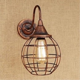 Enkel Og Retro Kreativ Personlighet Rustfarget Amerikansk Vegglampe Vegglampe