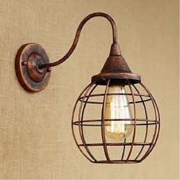 Enkel Og Retro Kreativ Personlighet Rustfarget Amerikansk Vegglampe Vegglampe