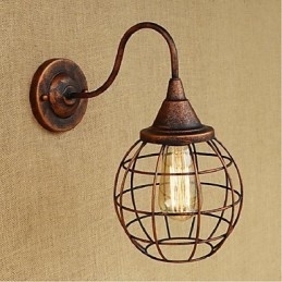 Enkel Og Retro Kreativ Personlighet Rustfarget Amerikansk Vegglampe Vegglampe