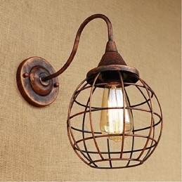 Enkel Og Retro Kreativ Personlighet Rustfarget Amerikansk Vegglampe Vegglampe