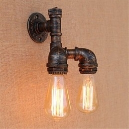 Rustikk Hyttemaling For Omgivelseslys Vegglampe Med Vegglampe