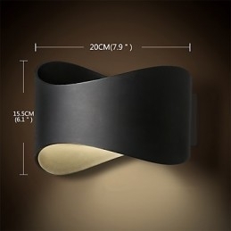 Moderne, Samtidskunstnerisk Svart Oksidfinish For Mini-Stil, Omgivelseslys, Vegglampe