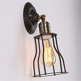 Retro Industriell Stil Landlig Metallvegglampe Restaurant Kafé Mini Vegglampetter