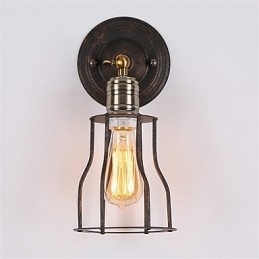 Retro Industriell Stil Landlig Metallvegglampe Restaurant Kafé Mini Vegglampetter