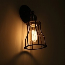 Retro Industriell Stil Landlig Metallvegglampe Restaurant Kafé Mini Vegglampetter