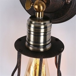 Retro Industriell Stil Landlig Metallvegglampe Restaurant Kafé Mini Vegglampetter