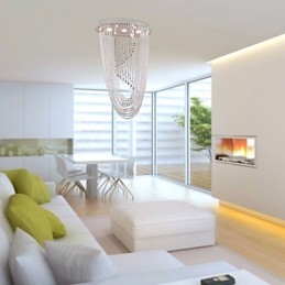 Moderne Samtidskunst Krystallkrone Med Innfelt Montering
