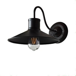 Vegglampe Vegglampe Veggjernsvegglampe Dum Black Lightsaber-Lampe På Veggen