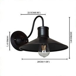 Vegglampe Vegglampe Veggjernsvegglampe Dum Black Lightsaber-Lampe På Veggen